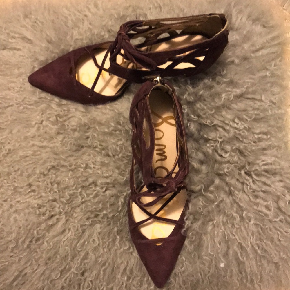 Sam Edelman zavier burgundy suede heels